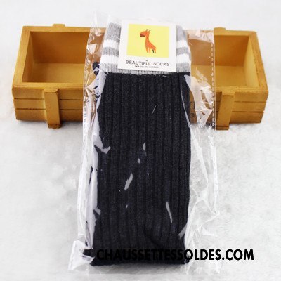 Chaussettes Longues Fille Élève Milieu Printemps Enfant Petit De Laine Jaune