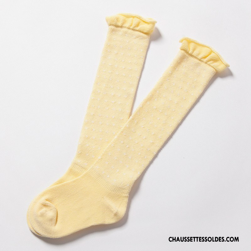 Chaussettes Longues Fille Été Bébé Engrener Légère Long Stock Haute Bleu