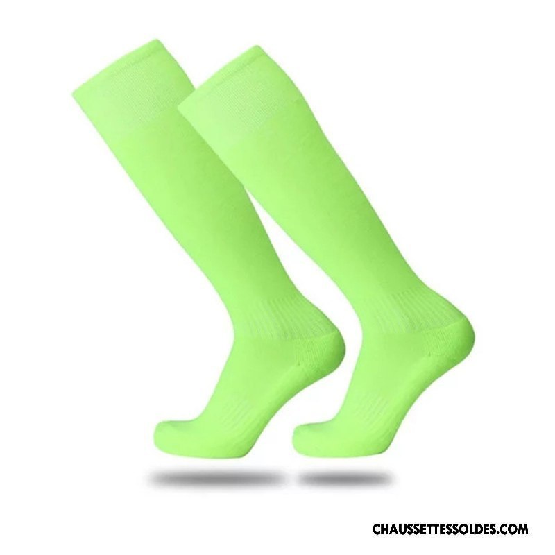 Chaussettes Longues Homme Absorber La Sueur Haute Anti-odeur Antidérapant Plaine Adulte Pure Vert