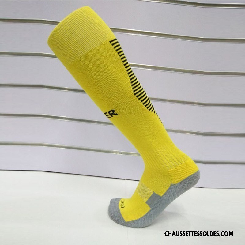 Chaussettes Longues Homme Absorber La Sueur Long Stock Mouvement Serviette Antidérapant Respirant Jaune