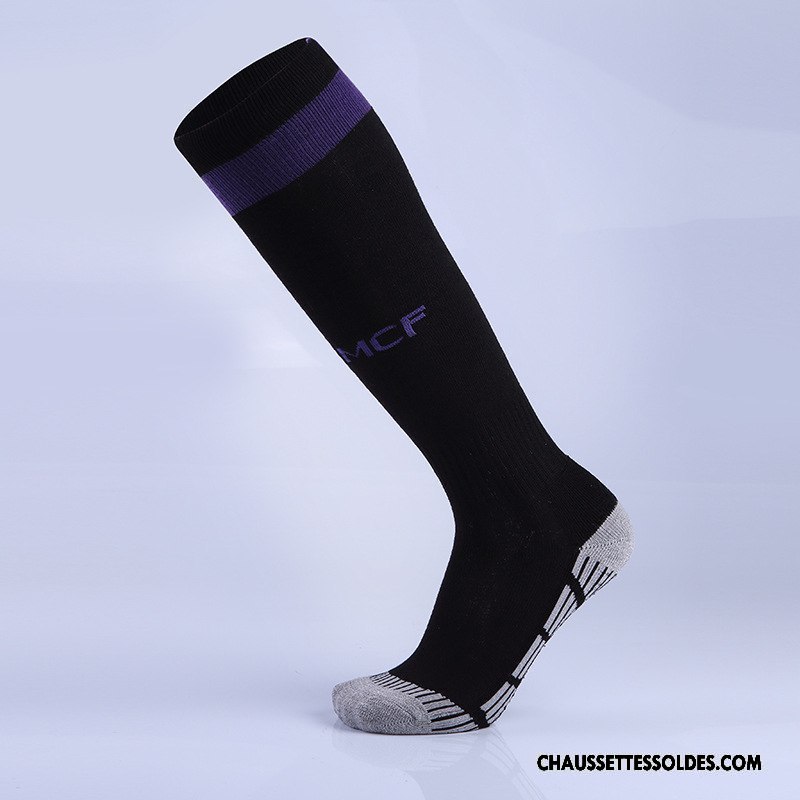 Chaussettes Longues Homme Absorber La Sueur Mouvement Élastique Serviette Antidérapant Porter Violet