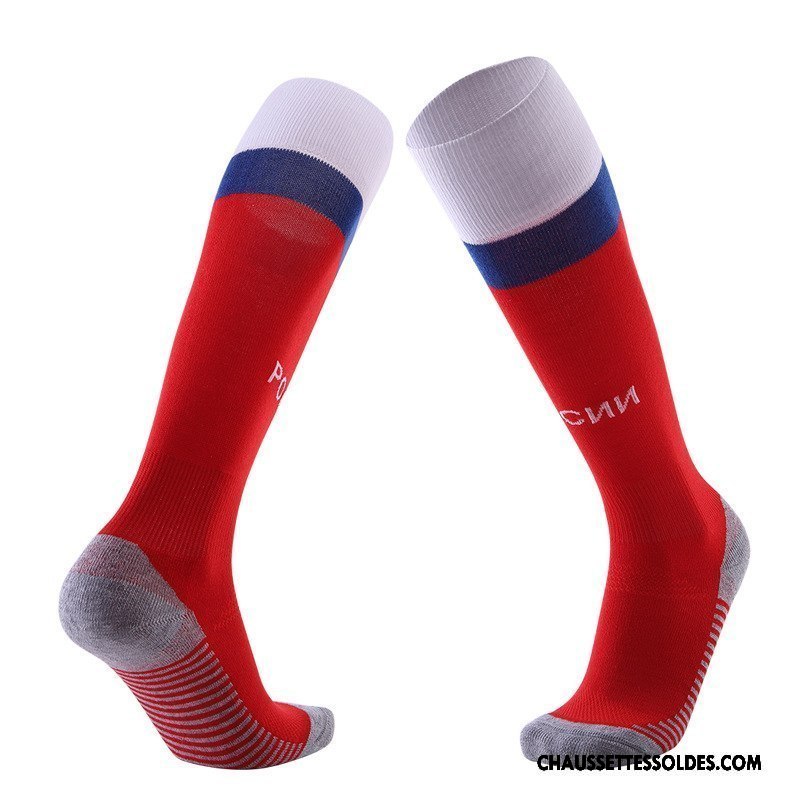 Chaussettes Longues Homme Absorber La Sueur Porter Antidérapant Long Stock Serviette Entraînement Rouge