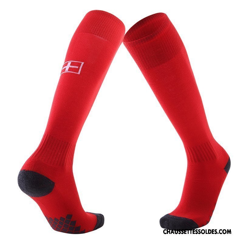Chaussettes Longues Homme Absorber La Sueur Porter Antidérapant Long Stock Serviette Entraînement Rouge