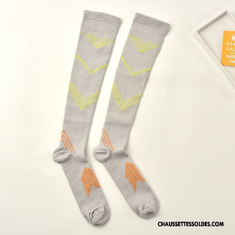 Chaussettes Longues Homme Absorber La Sueur Élastique Respirant Le Nouveau Mouvement Bleu
