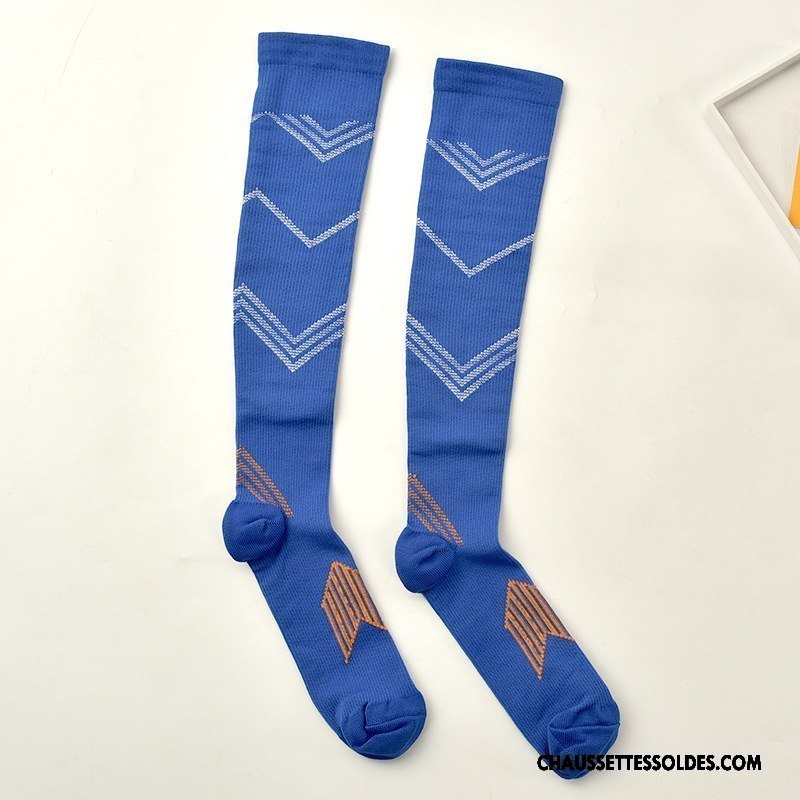 Chaussettes Longues Homme Absorber La Sueur Élastique Respirant Le Nouveau Mouvement Bleu