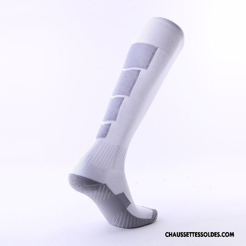 Chaussettes Longues Homme Antidérapant De Plein Air Renforcé Absorber La Sueur Mouvement Terry Blanc