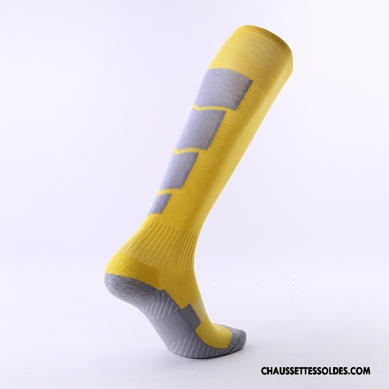 Chaussettes Longues Homme Antidérapant De Plein Air Renforcé Absorber La Sueur Mouvement Terry Blanc