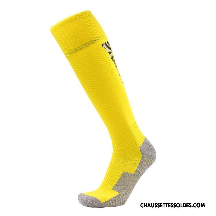Chaussettes Longues Homme Antidérapant Mouvement Orange Serviette Haute Long Stock