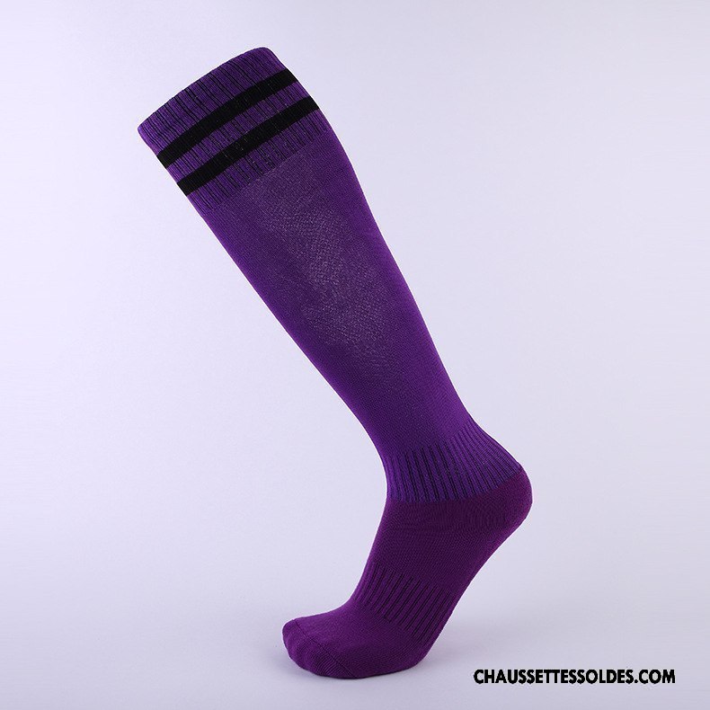 Chaussettes Longues Homme Antidérapant Porter Long Stock Renforcé Élastique Serviette Noir