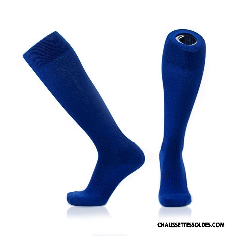 Chaussettes Longues Homme Antidérapant Serviette Mouvement Adulte Respirant Absorber La Sueur Pure Bleu