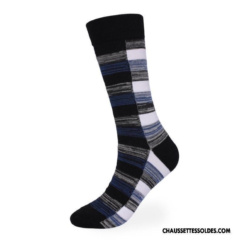 Chaussettes Longues Homme Carreaux Europe Coton Bio Haute L'automne Gros Bordeaux