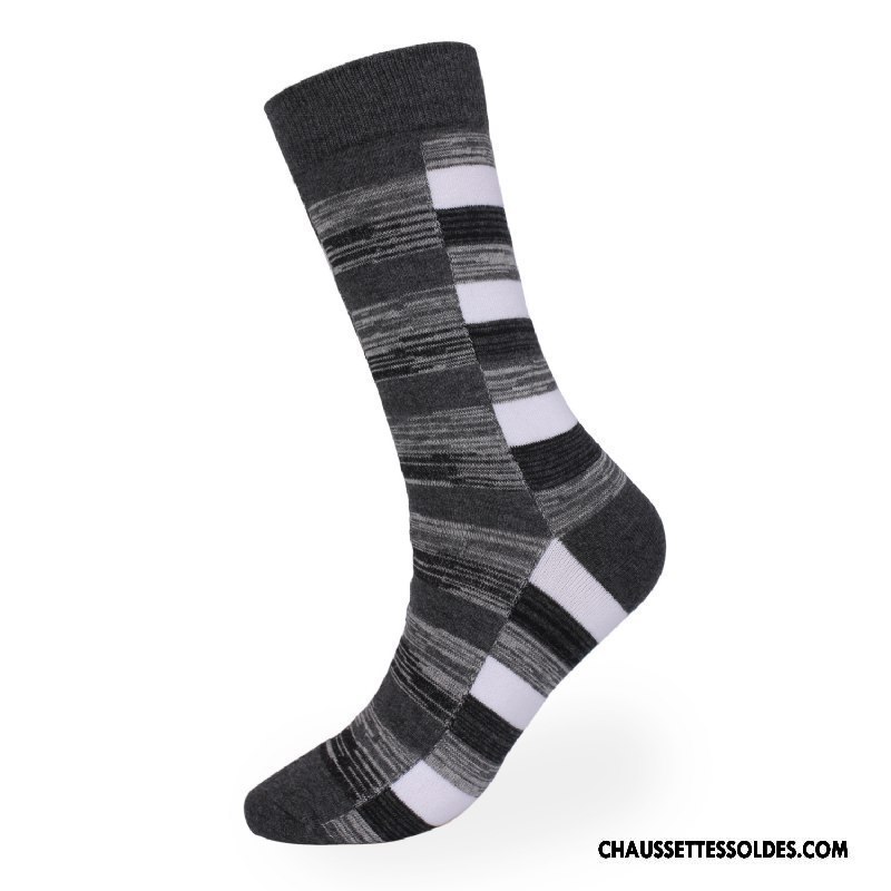 Chaussettes Longues Homme Carreaux Europe Coton Bio Haute L'automne Gros Bordeaux
