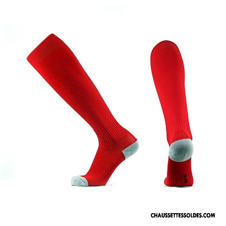Chaussettes Longues Homme Casual Long Stock Cushioning Serviette Mouvement Antidérapant Rouge