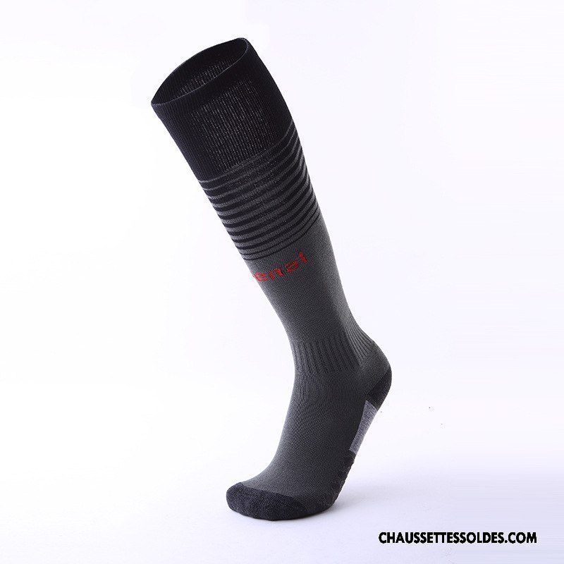 Chaussettes Longues Homme De Plein Air Adulte Serviette Milieu Absorber La Sueur Mouvement Gris