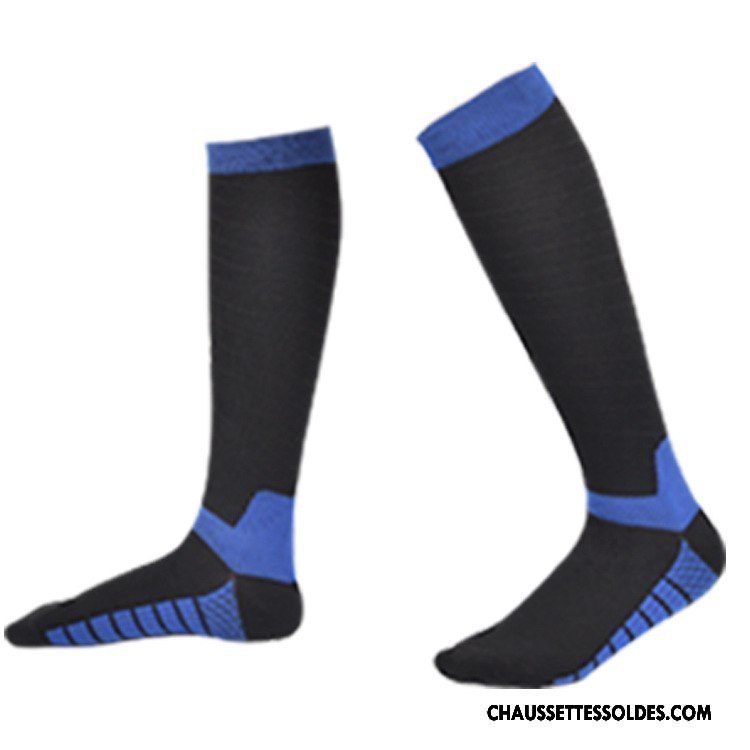 Chaussettes Longues Homme Femme Respirant Absorber La Sueur Réseau Mouvement Bleu