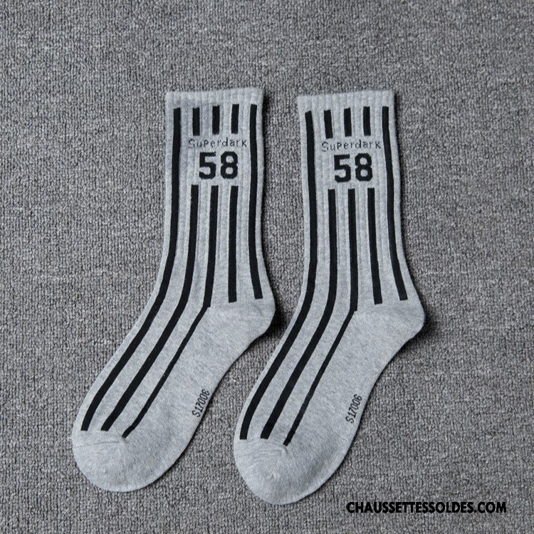 Chaussettes Longues Homme Hiver Haute Thermiques Coton Bio Europe Tendance Blanc Noir Gris