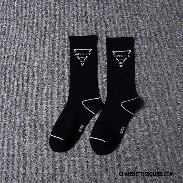 Chaussettes Longues Homme Hiver Haute Thermiques Coton Bio Europe Tendance Blanc Noir Gris