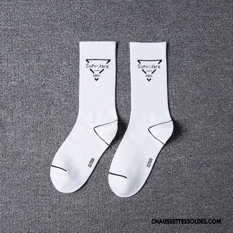 Chaussettes Longues Homme Hiver Haute Thermiques Coton Bio Europe Tendance Blanc Noir Gris