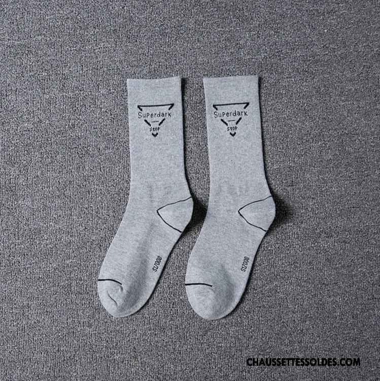 Chaussettes Longues Homme Hiver Haute Thermiques Coton Bio Europe Tendance Blanc Noir Gris