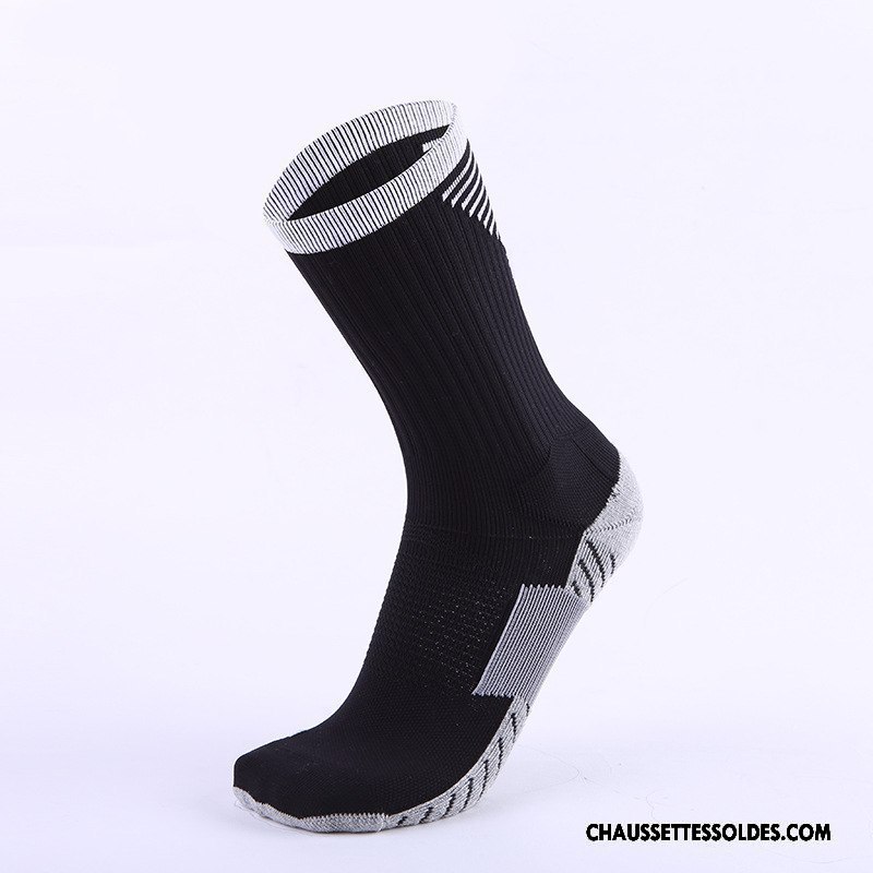 Chaussettes Longues Homme Le Nouveau Milieu Antidérapant Basket Mouvement Respirant Noir