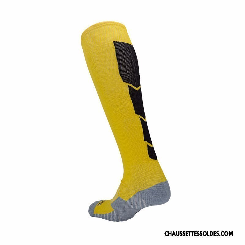 Chaussettes Longues Homme Long Stock Entraînement Métier Toutes Les Saisons Serviette Équitation Jaune