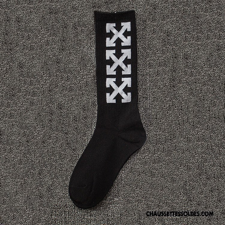 Chaussettes Longues Homme Milieu Tendance Europe Rue Vent D'université Chaussette Longue Noir