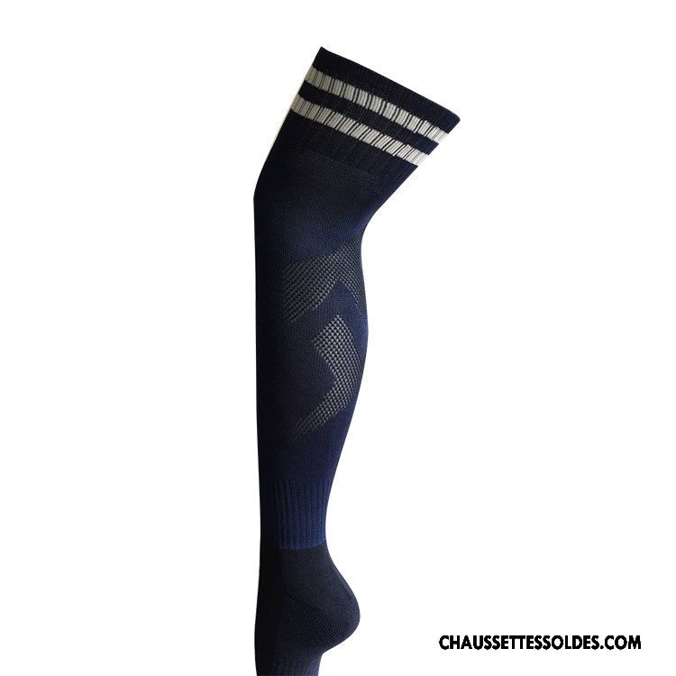 Chaussettes Longues Homme Mouvement Absorber La Sueur Serviette Adulte Bleu Marin