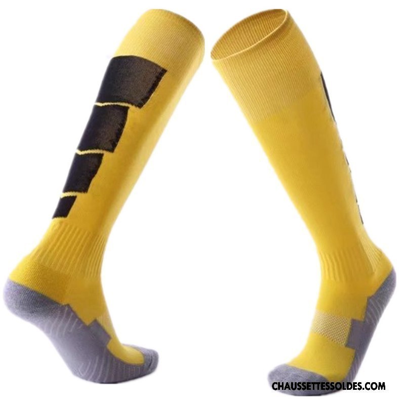 Chaussettes Longues Homme Mouvement Cushioning Antidérapant Long Stock Anti-odeur Haute Jaune