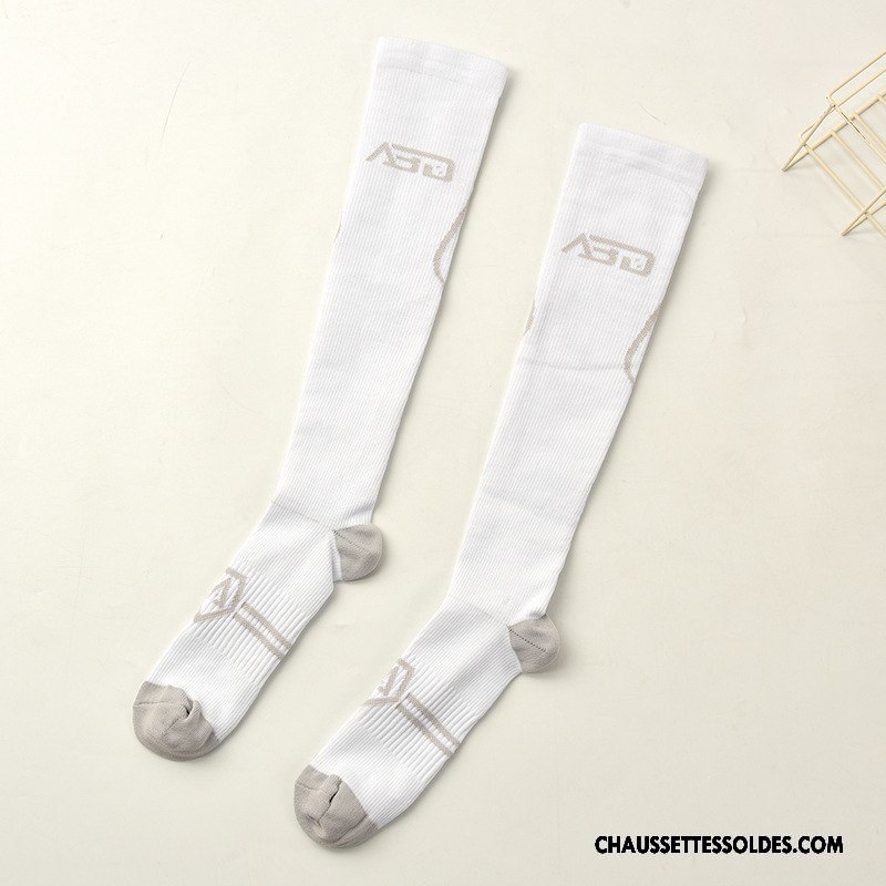 Chaussettes Longues Homme Mouvement Décompression Élasticité Réseau Jaune