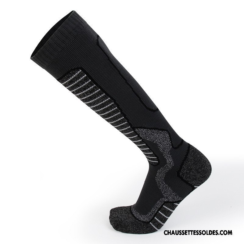 Chaussettes Longues Homme Porter Mouvement Confortable Coton Ski Terry Gris
