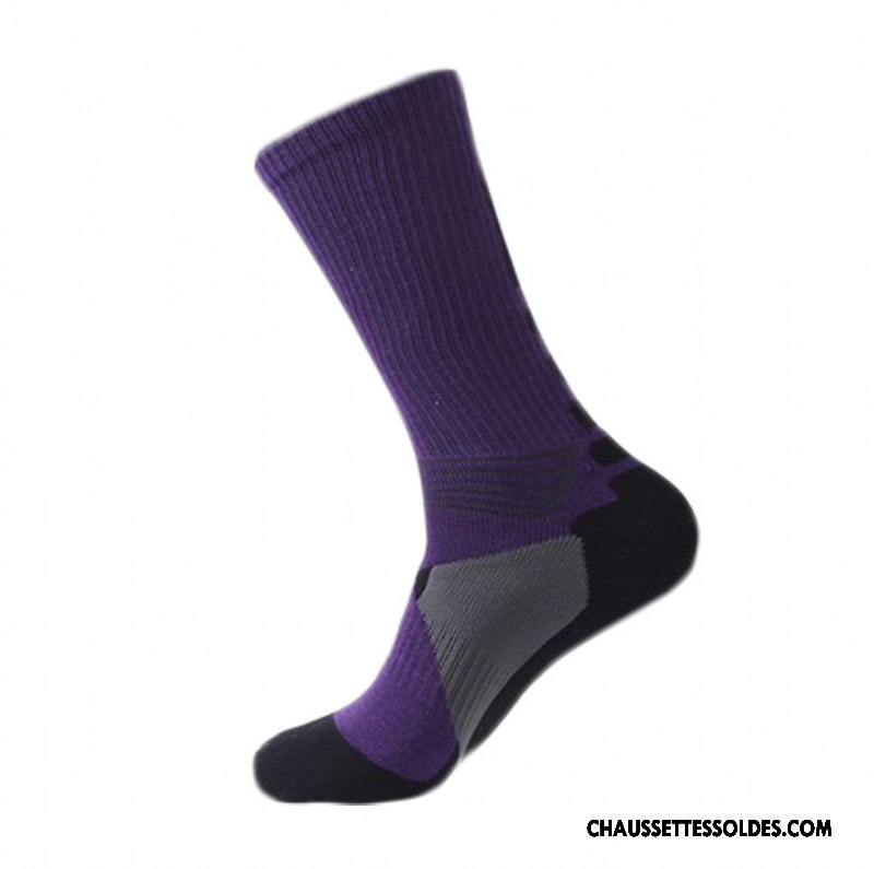 Chaussettes Longues Homme Protection Serviette Renforcé Métier Basket Mouvement Rouge