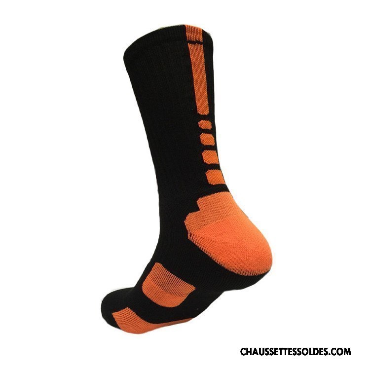 Chaussettes Longues Homme Protection Serviette Renforcé Métier Basket Mouvement Rouge