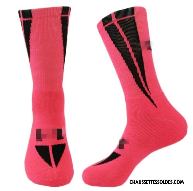 Chaussettes Longues Homme Protection Serviette Renforcé Métier Basket Mouvement Rouge