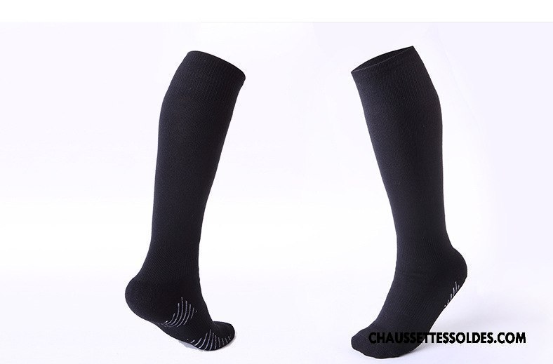 Chaussettes Longues Homme Renforcé Serviette Long Stock Porter Le Nouveau Absorber La Sueur Pure Noir