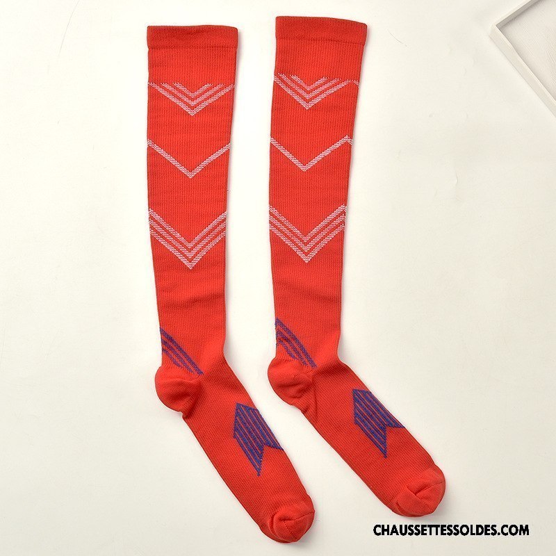 Chaussettes Longues Homme Running Décompression Mouvement Long Stock Rouge