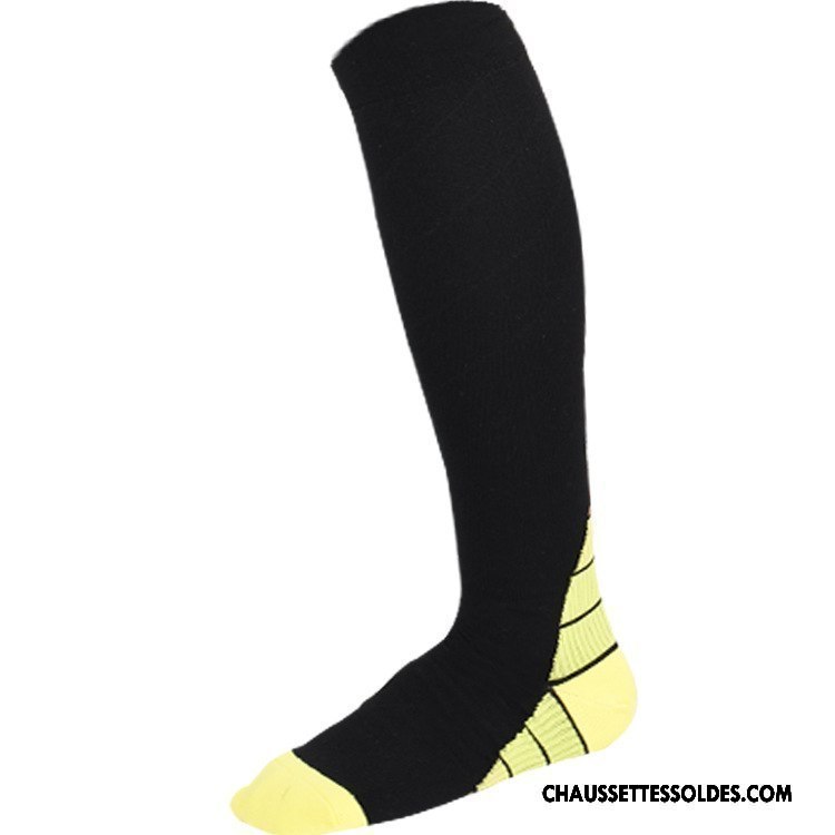 Chaussettes Longues Homme Running Femme Séchage Rapide Mouvement Long Stock Décompression Noir
