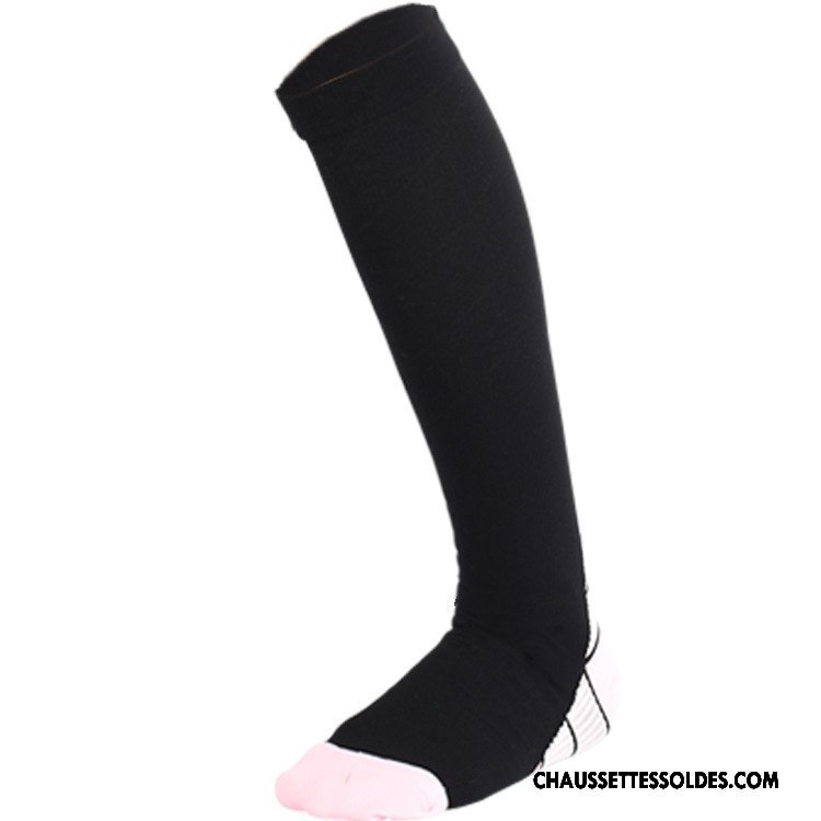 Chaussettes Longues Homme Running Femme Séchage Rapide Mouvement Long Stock Décompression Noir