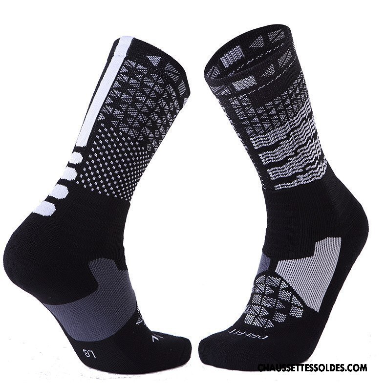 Chaussettes Longues Homme Serviette Renforcé Mouvement Basket Milieu Absorber La Sueur Bordeaux
