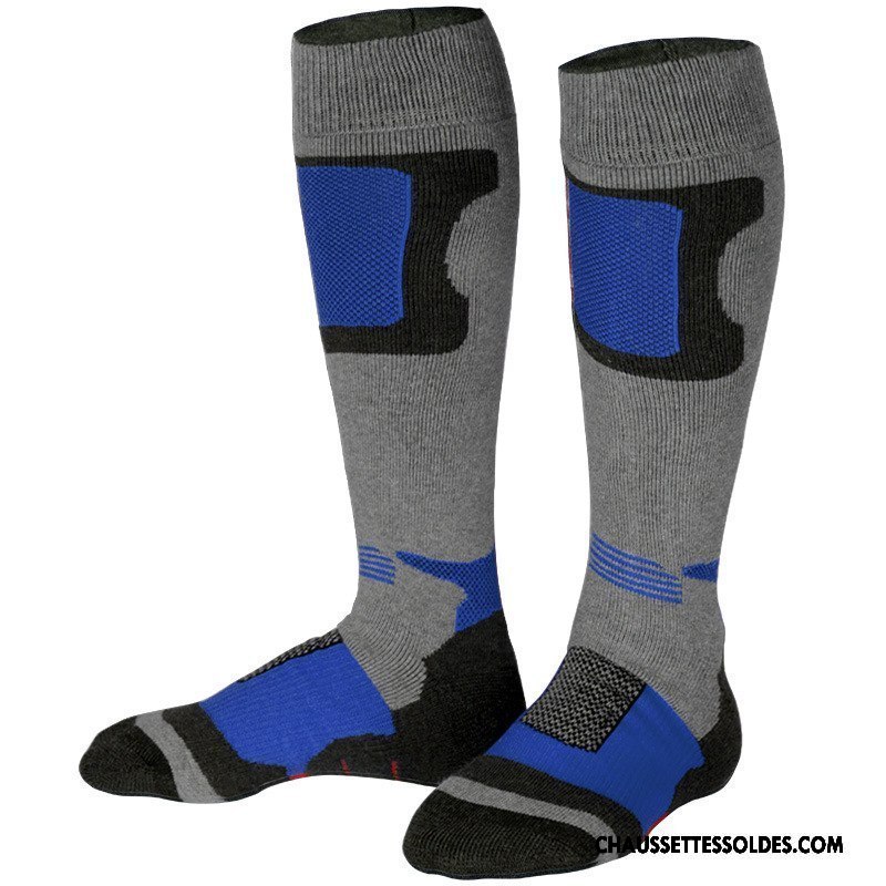 Chaussettes Longues Homme Thermiques Femme Escalade Séchage Rapide Randonnée Renforcé Gris Foncé