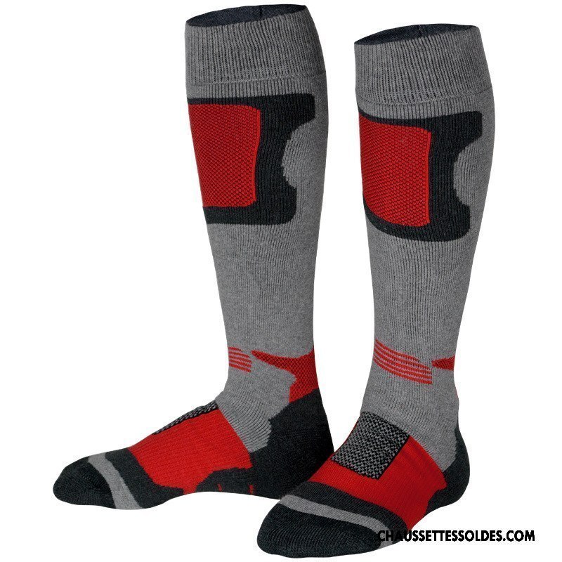 Chaussettes Longues Homme Thermiques Femme Escalade Séchage Rapide Randonnée Renforcé Gris Foncé