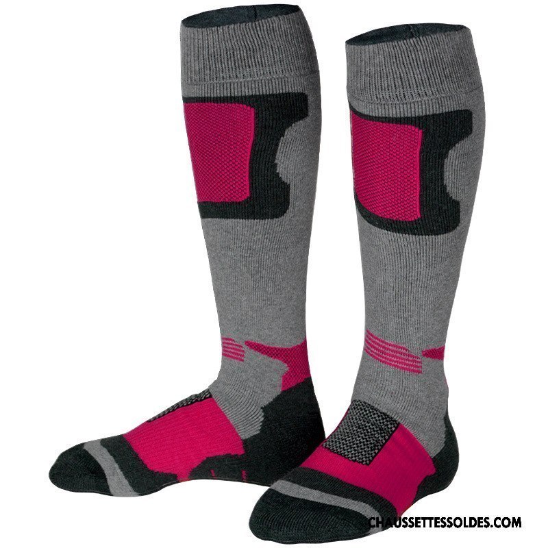 Chaussettes Longues Homme Thermiques Femme Escalade Séchage Rapide Randonnée Renforcé Gris Foncé