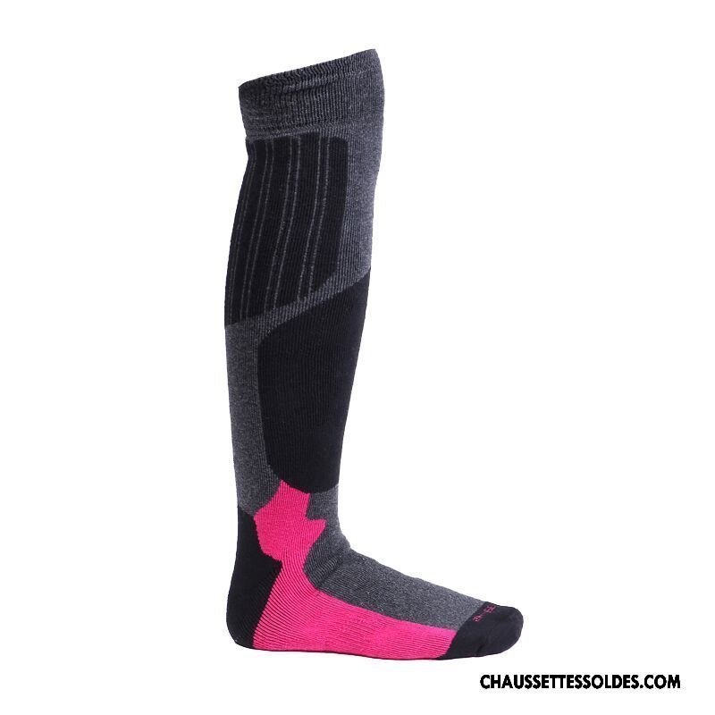 Chaussettes Longues Homme Thermiques Femme Escalade Séchage Rapide Randonnée Renforcé Gris Foncé