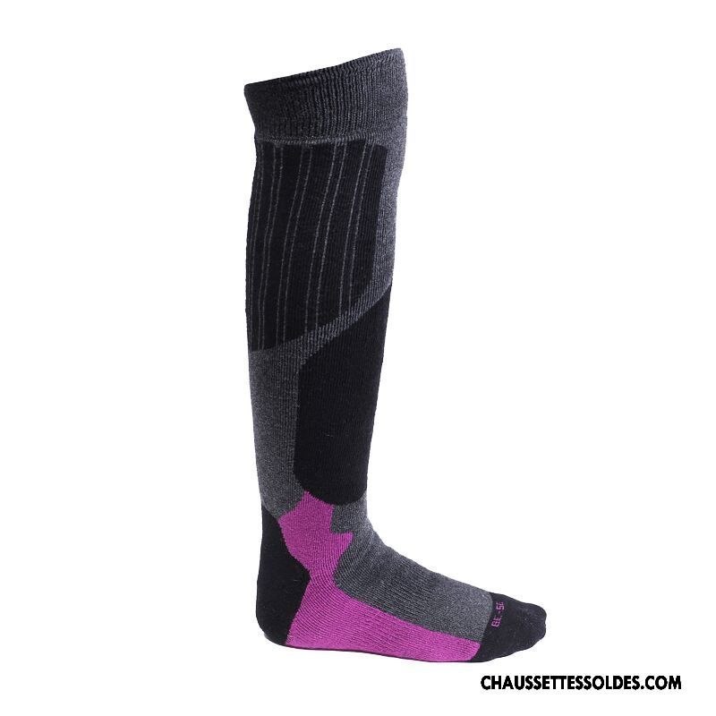 Chaussettes Longues Homme Thermiques Femme Escalade Séchage Rapide Randonnée Renforcé Gris Foncé