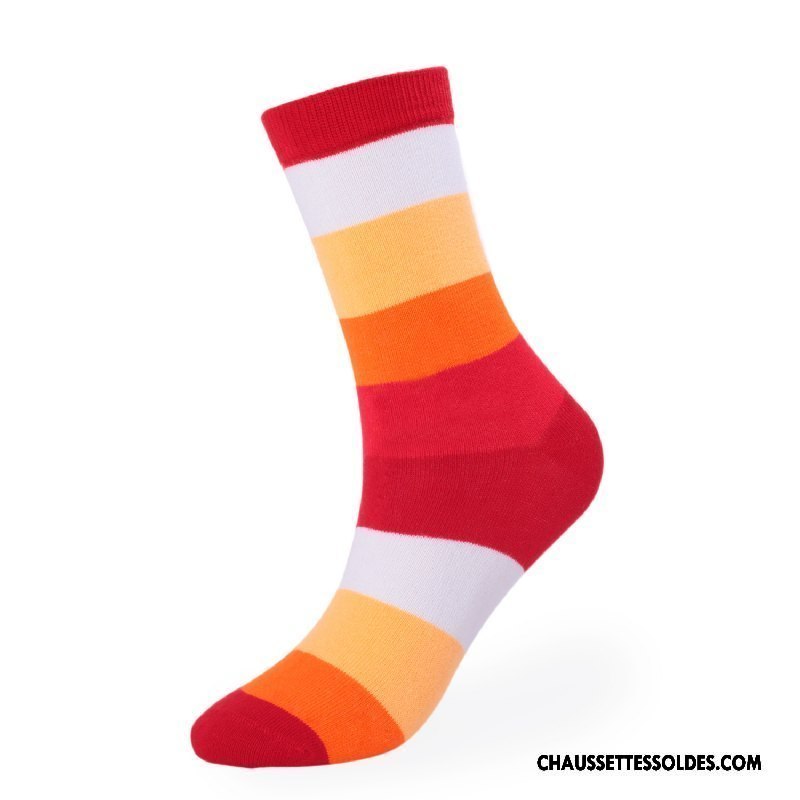 Chaussettes Longues Homme Épais Femme Coton Bio Haute Cintrée Gros Hiver Violet