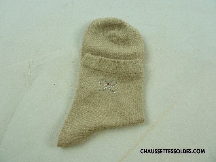 Chaussettes Mi Hautes Femme 100% Coton Clair Anti-odeur Papillon Respirant Absorber La Sueur Jaune
