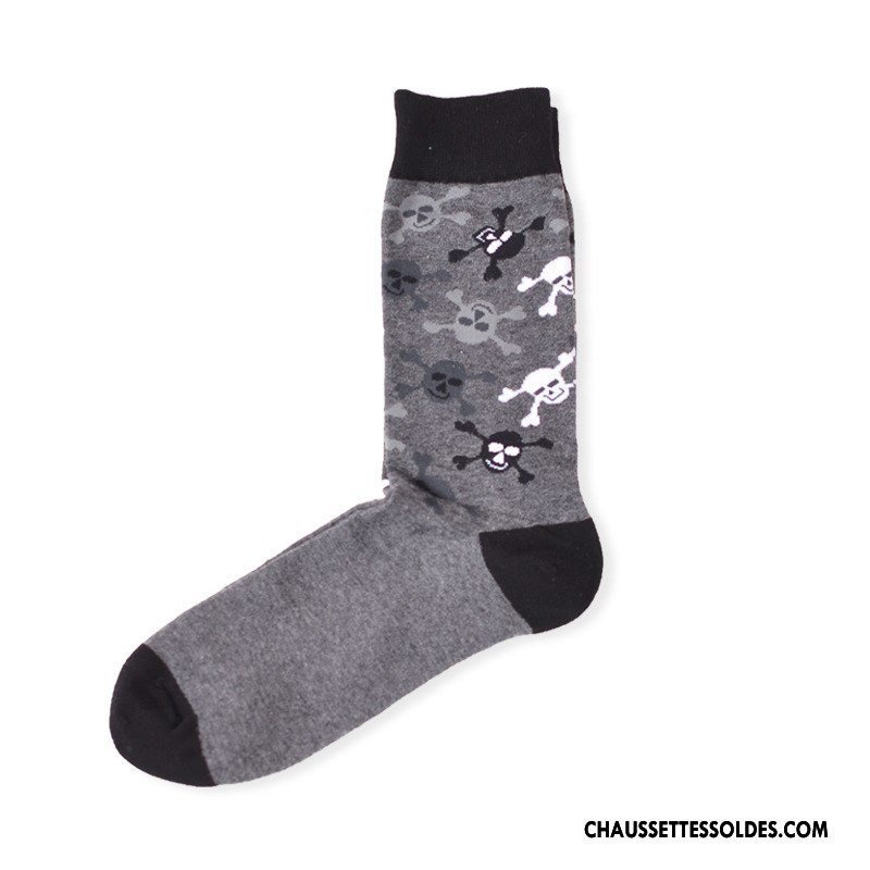 Chaussettes Mi Hautes Femme 100% Coton Long Stock Milieu Le Nouveau Marque De Tendance Géométrie Couleur De Contraste Jaune
