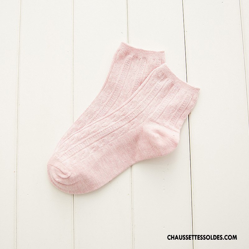 Chaussettes Mi Hautes Femme 100% Coton Milieu Nouvelles Arrivées Pure Rose