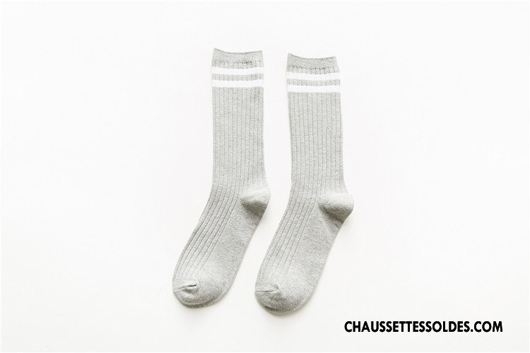 Chaussettes Mi Hautes Femme 100% Coton Milieu Nouvelles Arrivées Toutes Les Saisons Coton Bio Noir