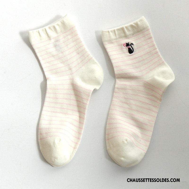 Chaussettes Mi Hautes Femme 100% Coton Milieu Tous Les Assortis Chaussettes En Coton Dame Respirant Gris