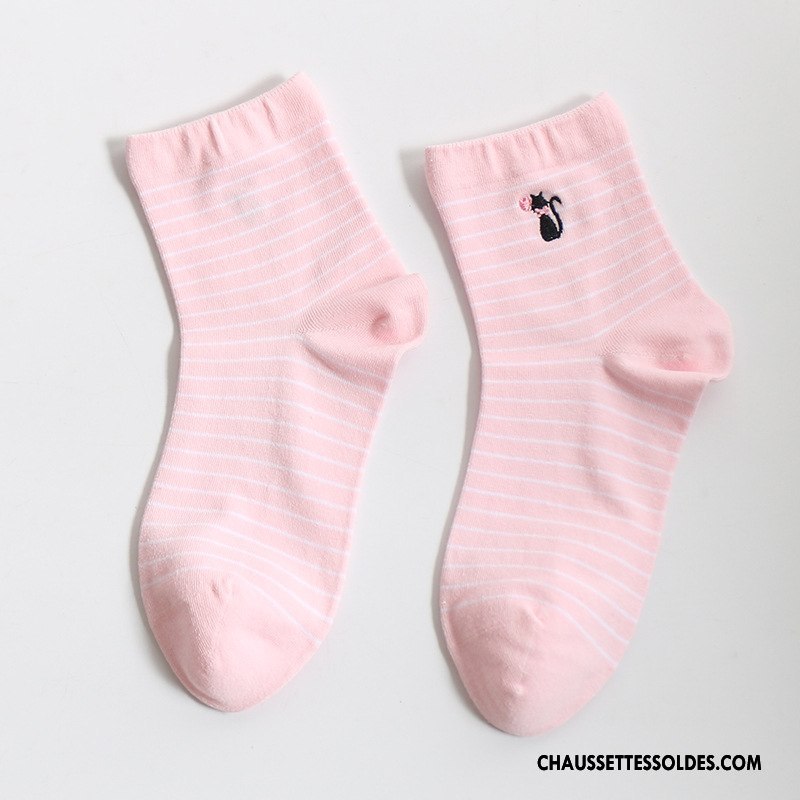Chaussettes Mi Hautes Femme 100% Coton Milieu Tous Les Assortis Chaussettes En Coton Dame Respirant Gris